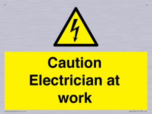 Caution Electrician at work